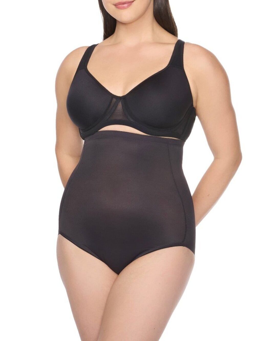 Cupid Intimates Unbelievable Comfort® High-Waist Shaping Brief - Black